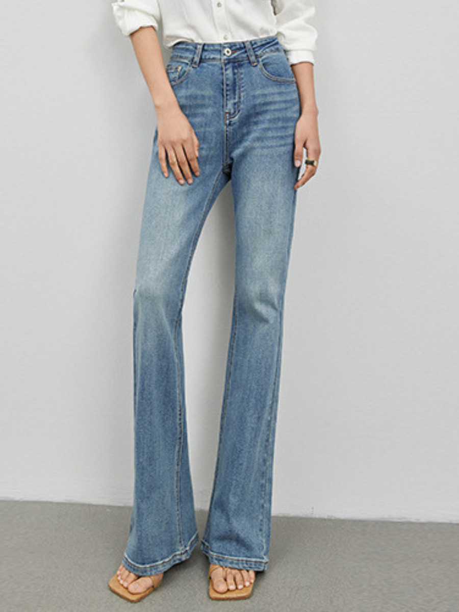 OLD MONEY High-Waisted Retro Flared Jeans