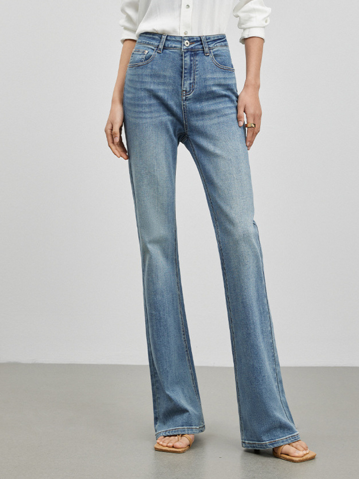 OLD MONEY High-Waisted Retro Flared Jeans