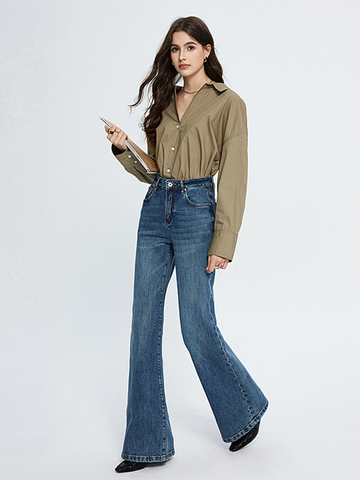 OLD MONEY Stretch Flared Jeans