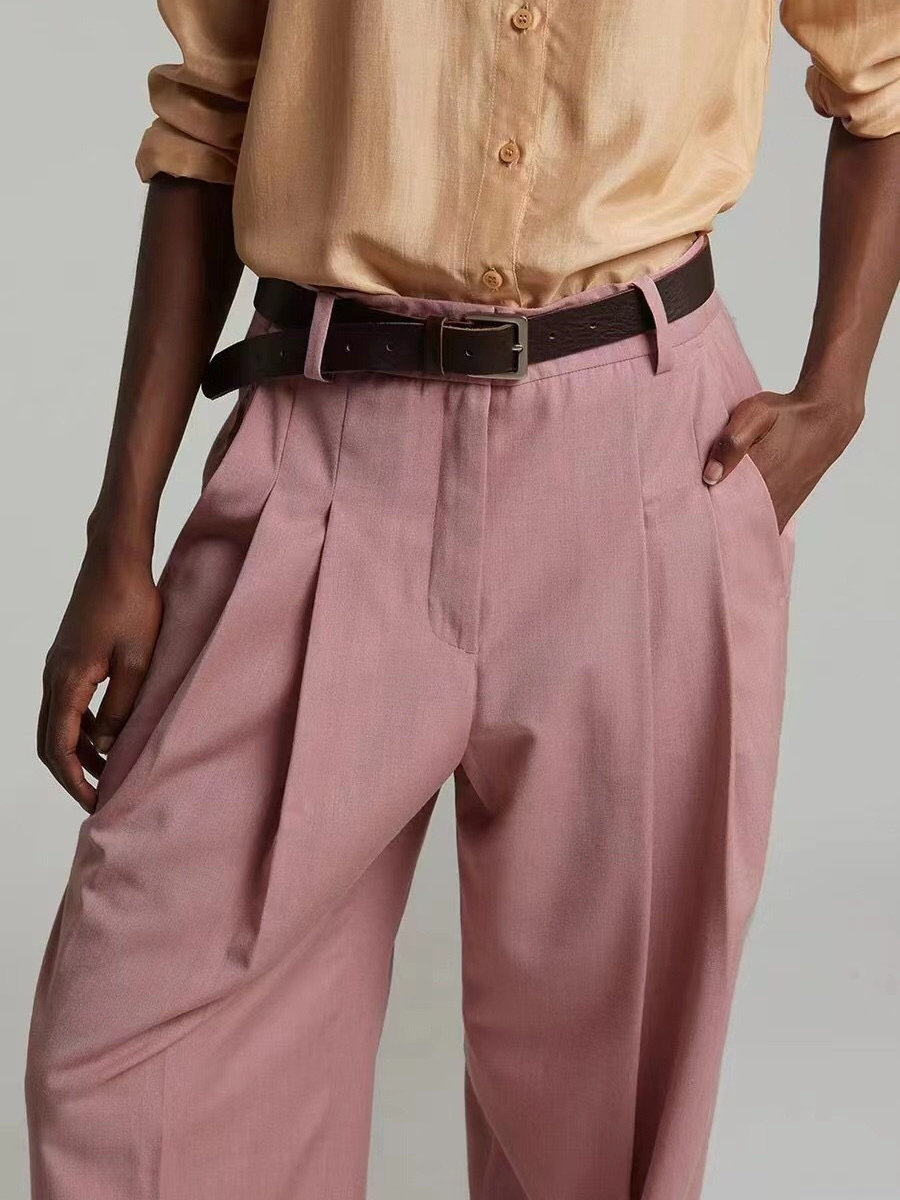 OLD MONEY Urban Chic Pleated Trousers