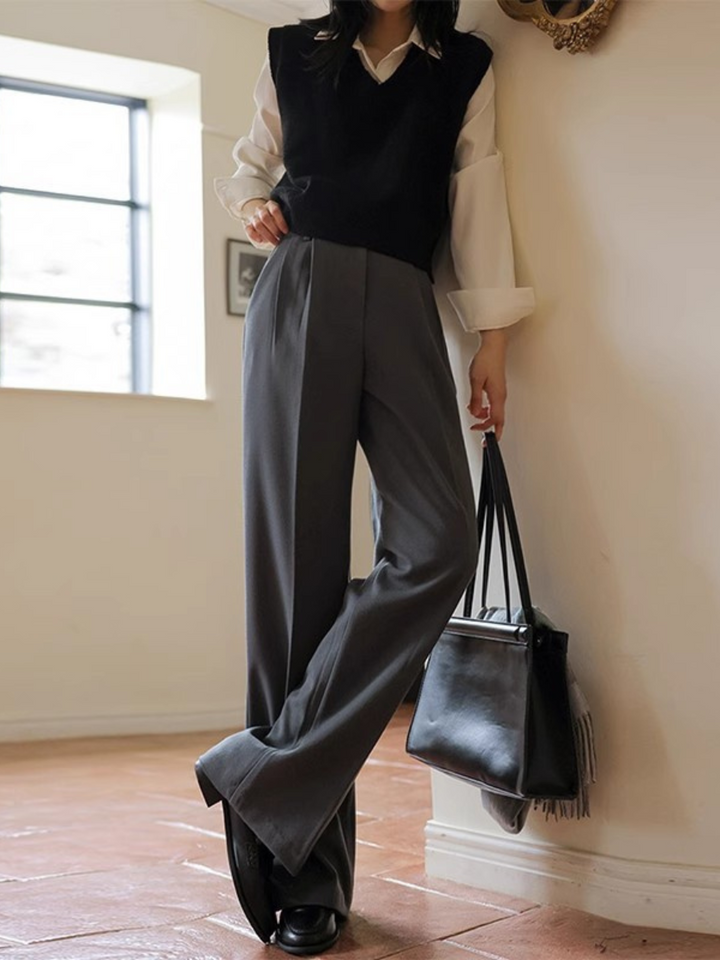 OLD MONEY Wide-Leg Trousers