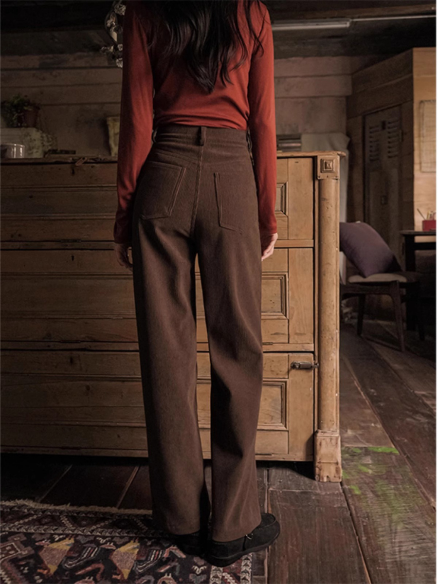 OLD MONEY High-Waist Corduroy Trousers