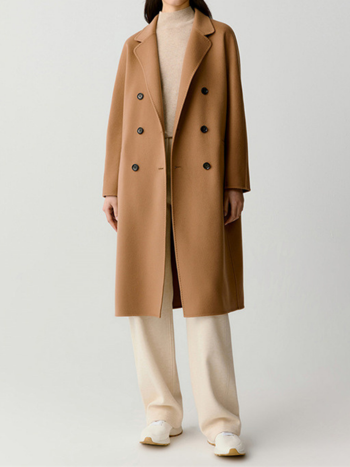 OLD MONEY Wool-Cashmere Blend Double-Breasted Coat