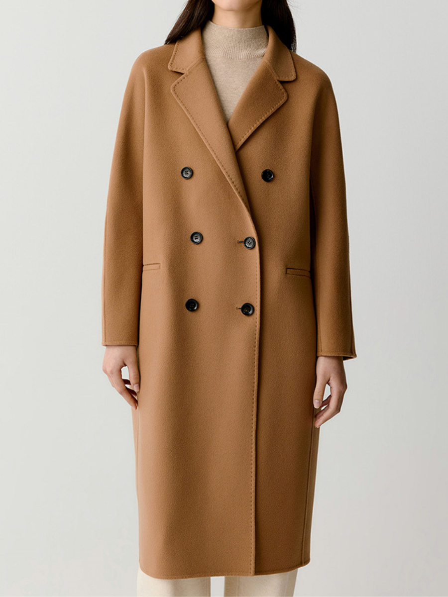 OLD MONEY Wool-Cashmere Blend Double-Breasted Coat