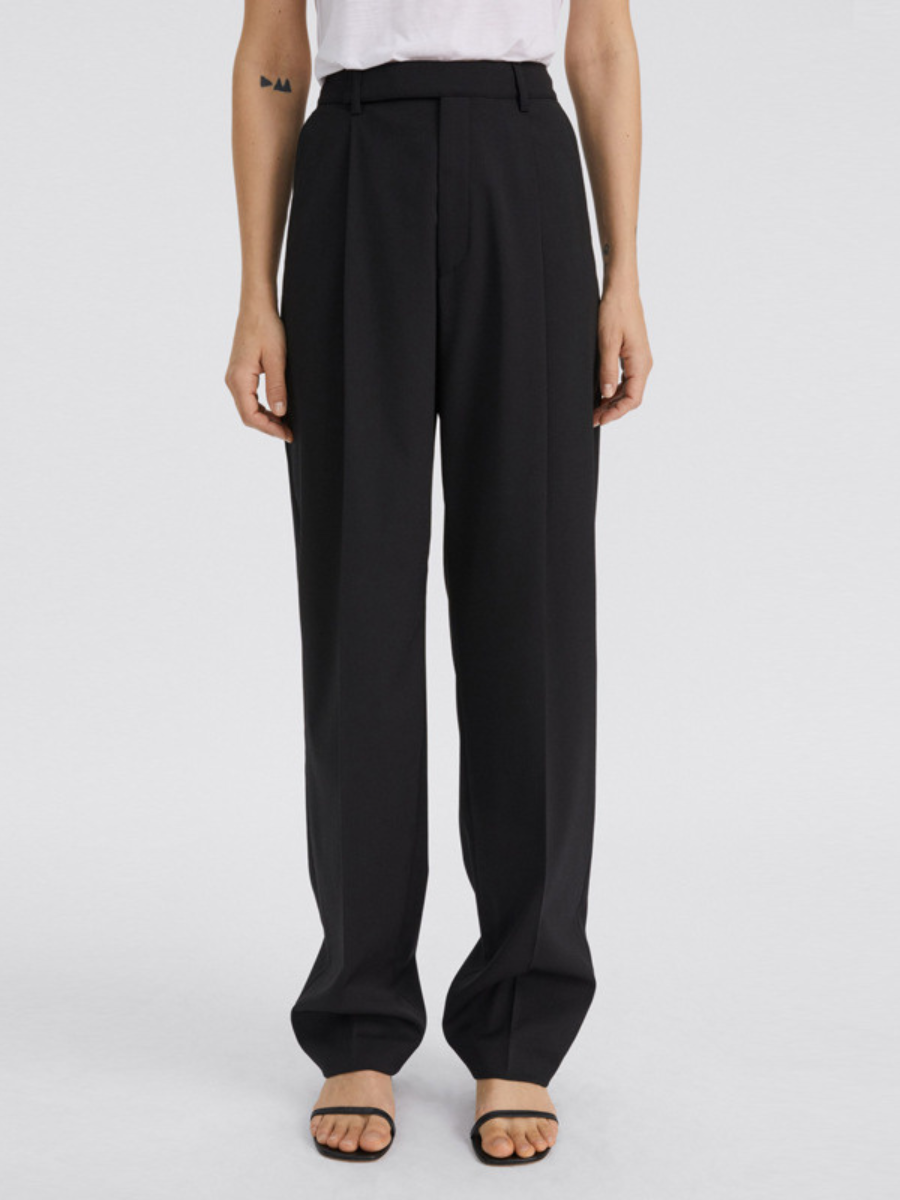 OLD MONEY High-Waisted Wide-Leg Trousers