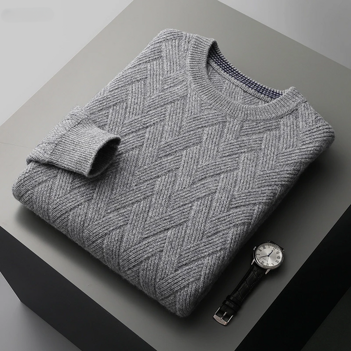 Lancaster Herringbone Cashmere Sweater