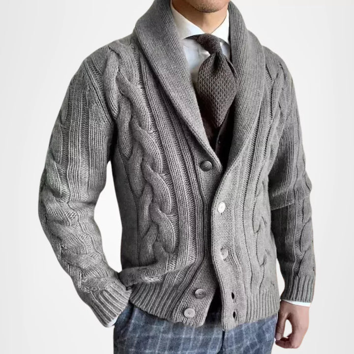 Trafalgar Cable-Knit Cardigan