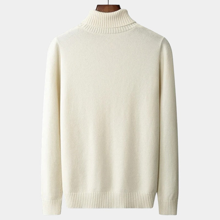 OLD MONEY Merino Wool Knitted Turtleneck Sweater - WEAR OLD MONEY