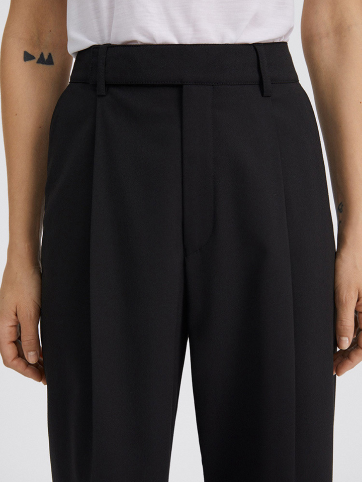 OLD MONEY High-Waisted Wide-Leg Trousers