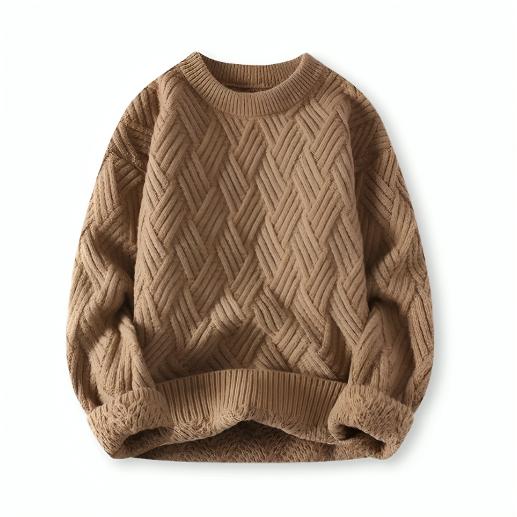 Herringbone Cable Knit Sweater