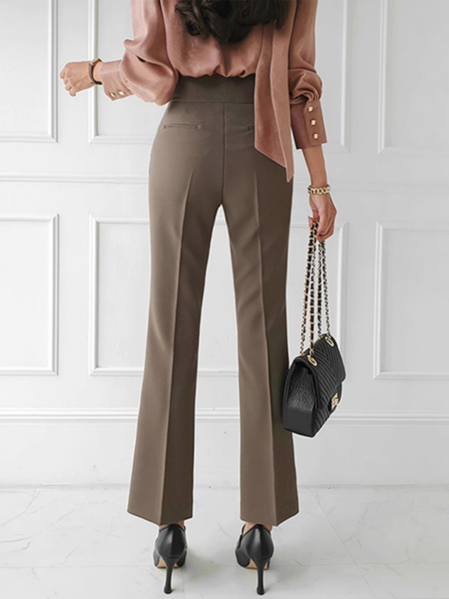 OLD MONEY High-Waist Flared Work Pants