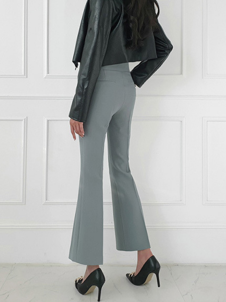 OLD MONEY High-Waist Flared Work Pants