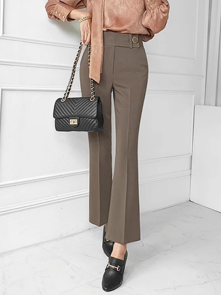 OLD MONEY High-Waist Flared Work Pants