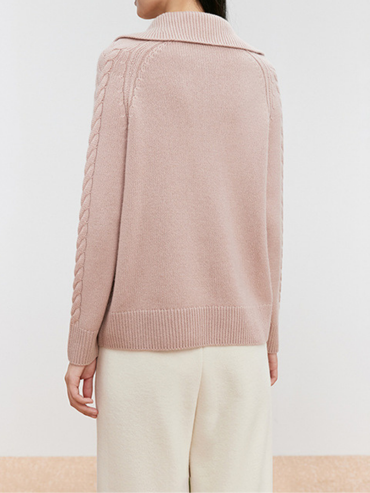 OLD MONEY High-Neck Wool-Cashmere Sweater