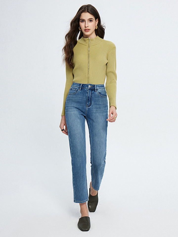 OLD MONEY Slim Cropped Jeans