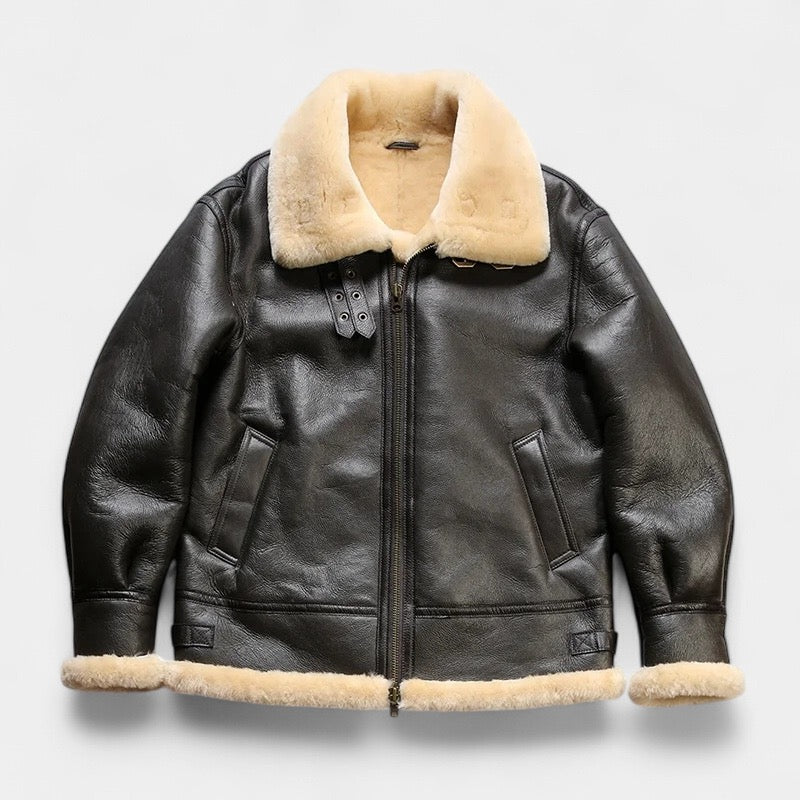 OLD MONEY Leather Aviator Coat - WEAR OLD MONEY