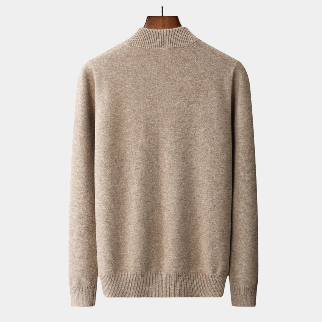 OLD MONEY Merino Wool Quarter-Zip Sweater - WEAR OLD MONEY