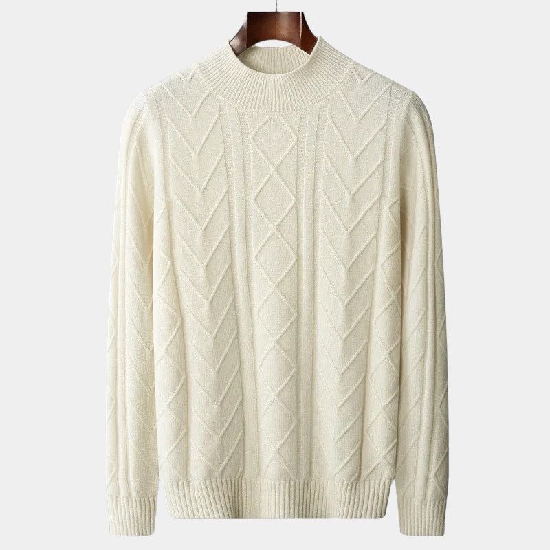 OLD MONEY Merino Wool Tressed Sweater - WEAR OLD MONEY