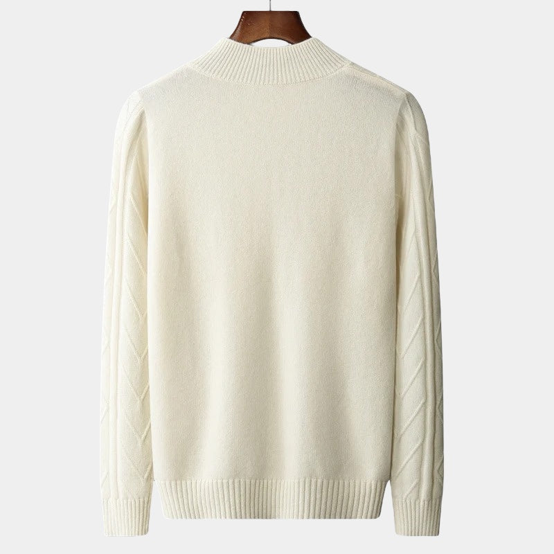 OLD MONEY Merino Wool Tressed Sweater - WEAR OLD MONEY