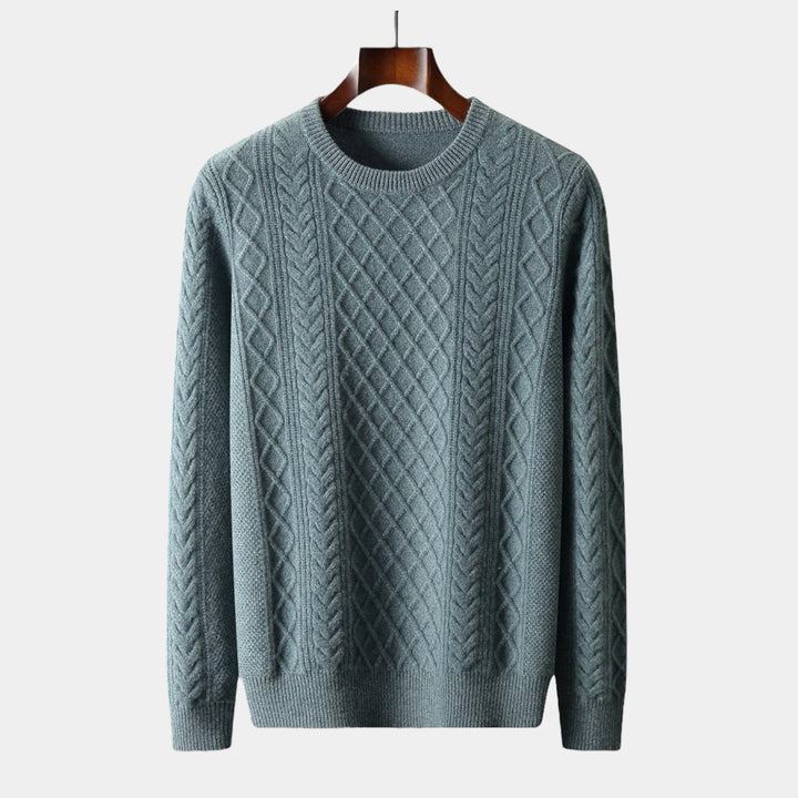 OLD MONEY Merino Wool Jacquard Sweater - WEAR OLD MONEY