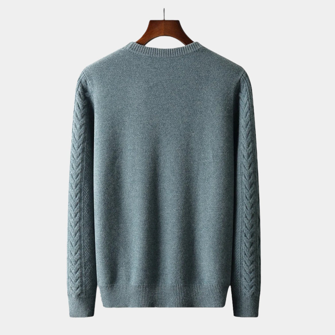 OLD MONEY Merino Wool Jacquard Sweater - WEAR OLD MONEY