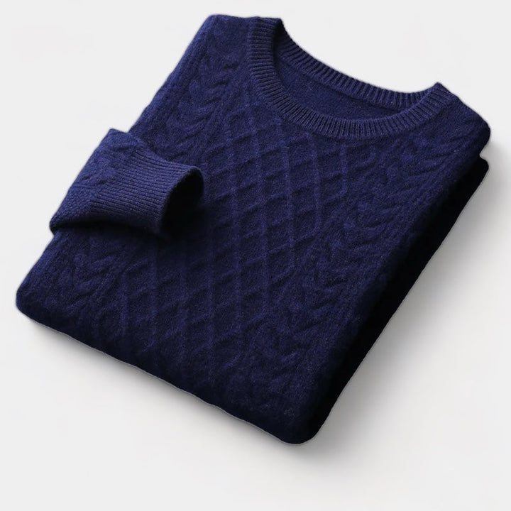 OLD MONEY Merino Wool Jacquard Sweater - WEAR OLD MONEY