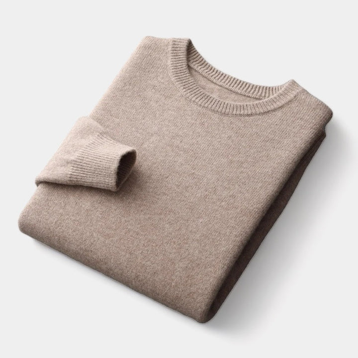 OLD MONEY Merino Wool Round Collar Sweater - WEAR OLD MONEY