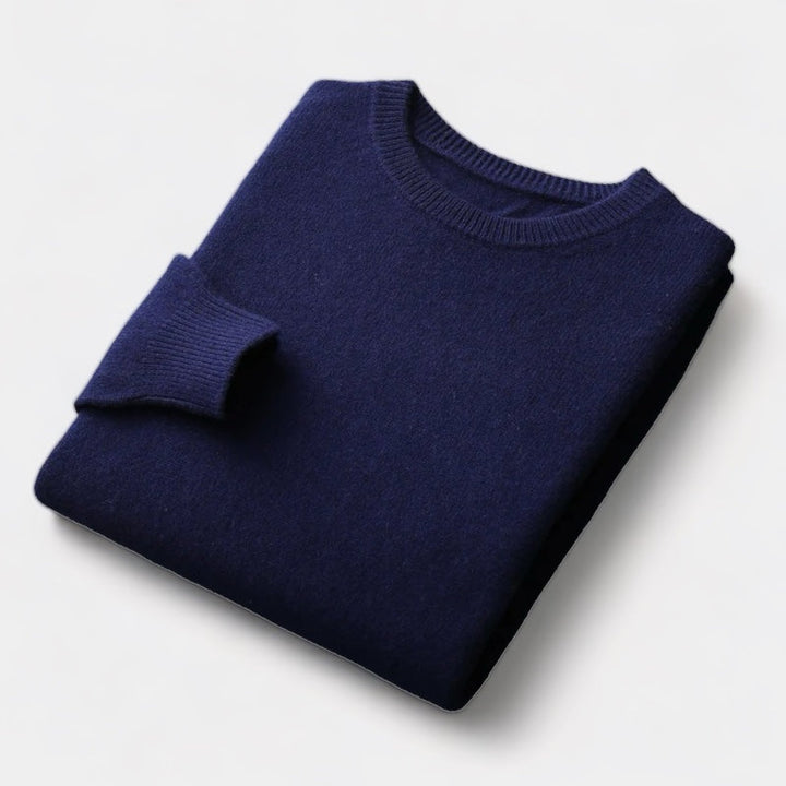 OLD MONEY Merino Wool Round Collar Sweater - WEAR OLD MONEY