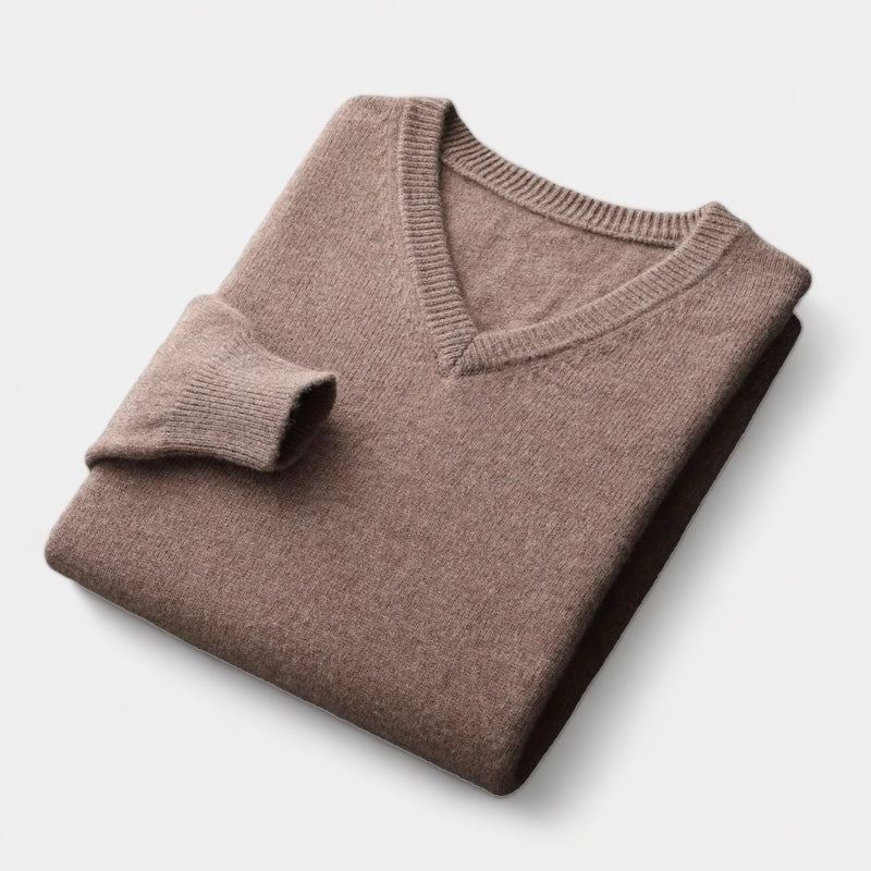 OLD MONEY Merino Wool V-Neck Sweater - WEAR OLD MONEY