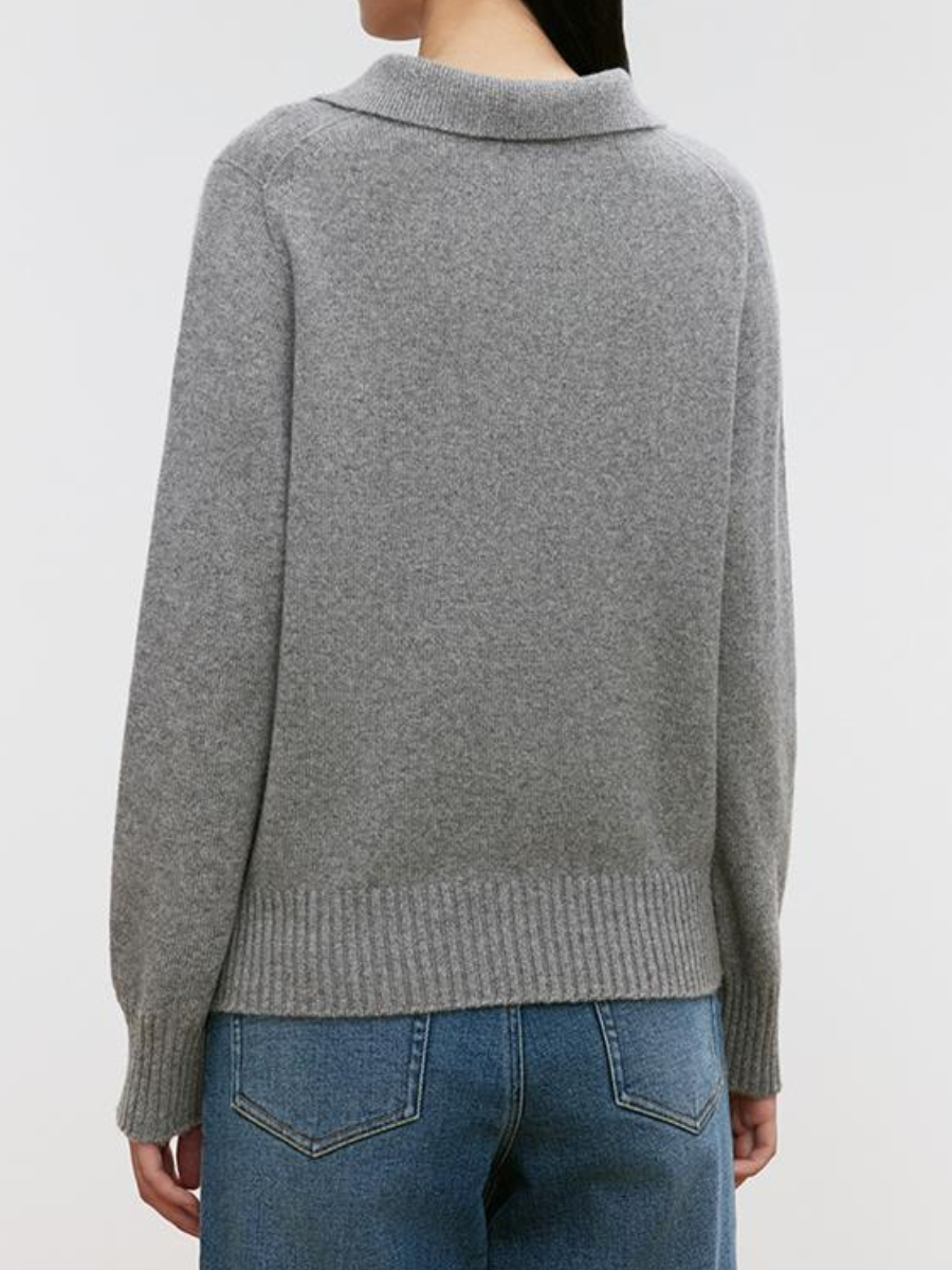 OLD MONEY Polo Neck Knit Sweater