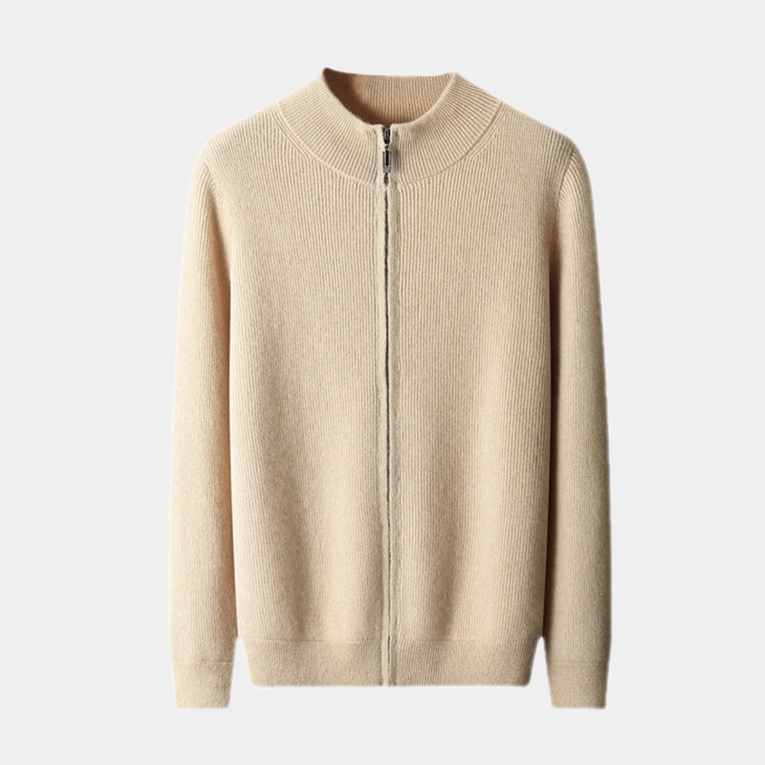 ST. REGIS Merino Wool Zip Sweater