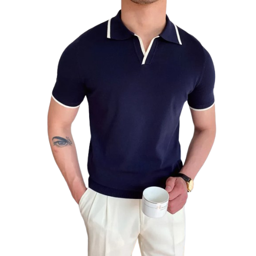 TEODORE - LINED POLO SHIRT