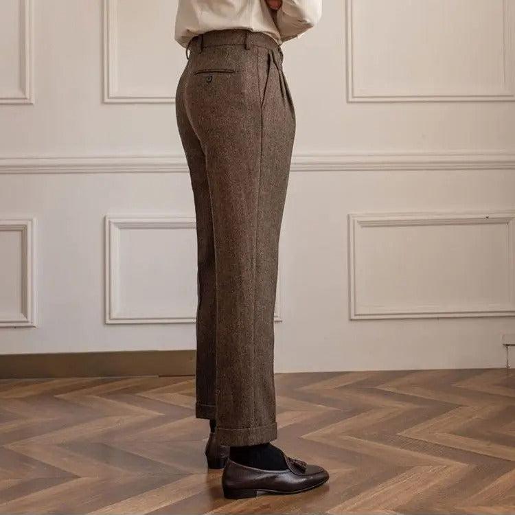 OLD MONEY Wool Straight Pants - WEAR OLD MONEY