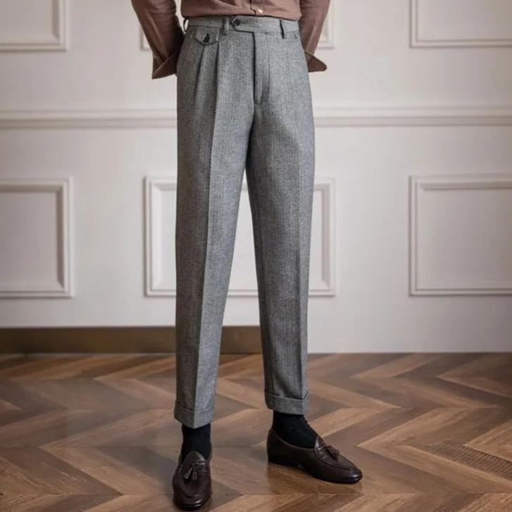 OLD MONEY Wool Straight Pants - WEAR OLD MONEY