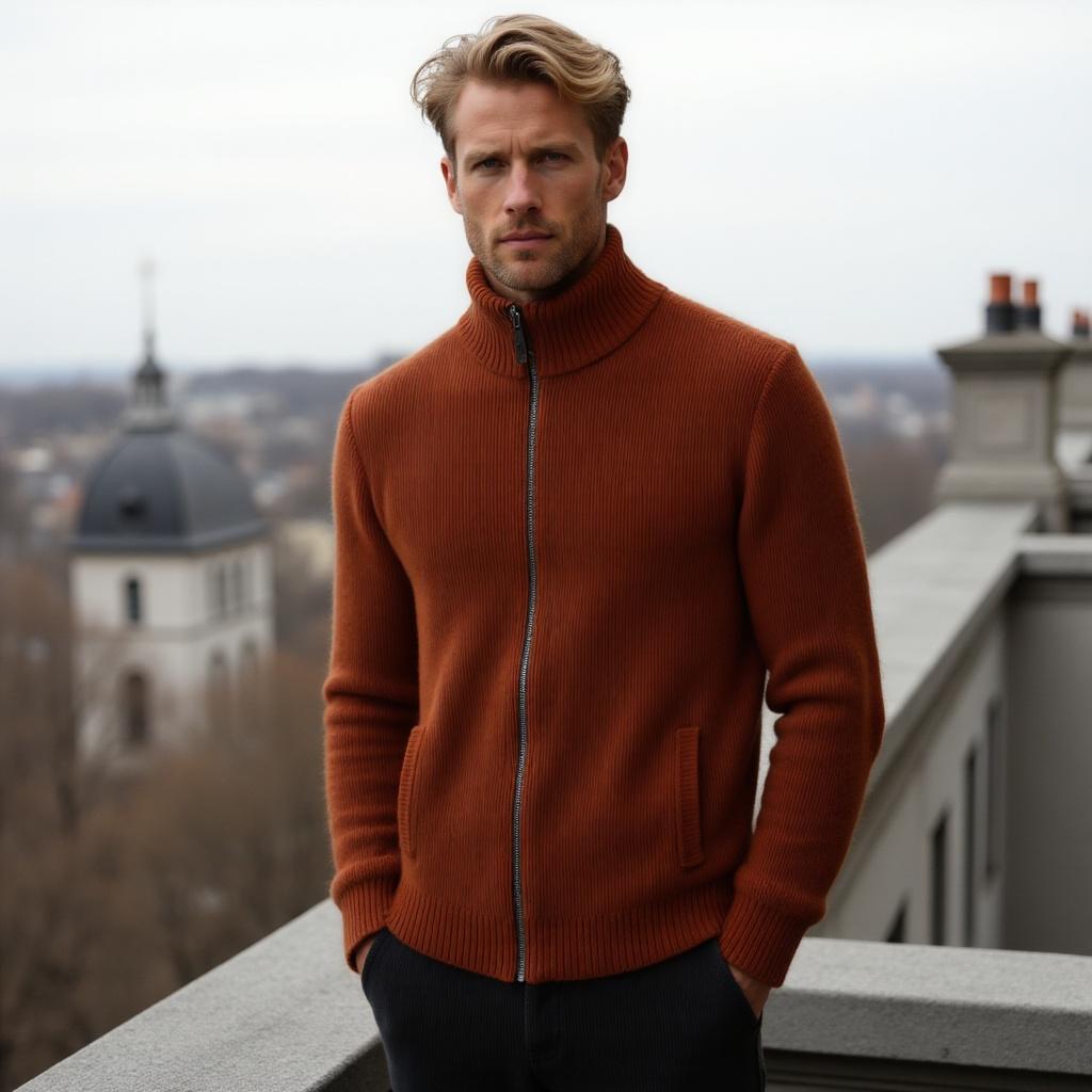 Castellan Merino Wool Zip Sweater