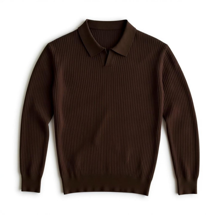 The Harleigh Long Sleeve Ribbed Polo