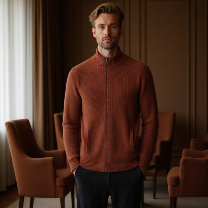 Castellan Merino Wool Zip Sweater