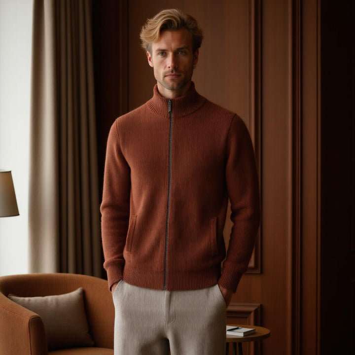 Castellan Merino Wool Zip Sweater