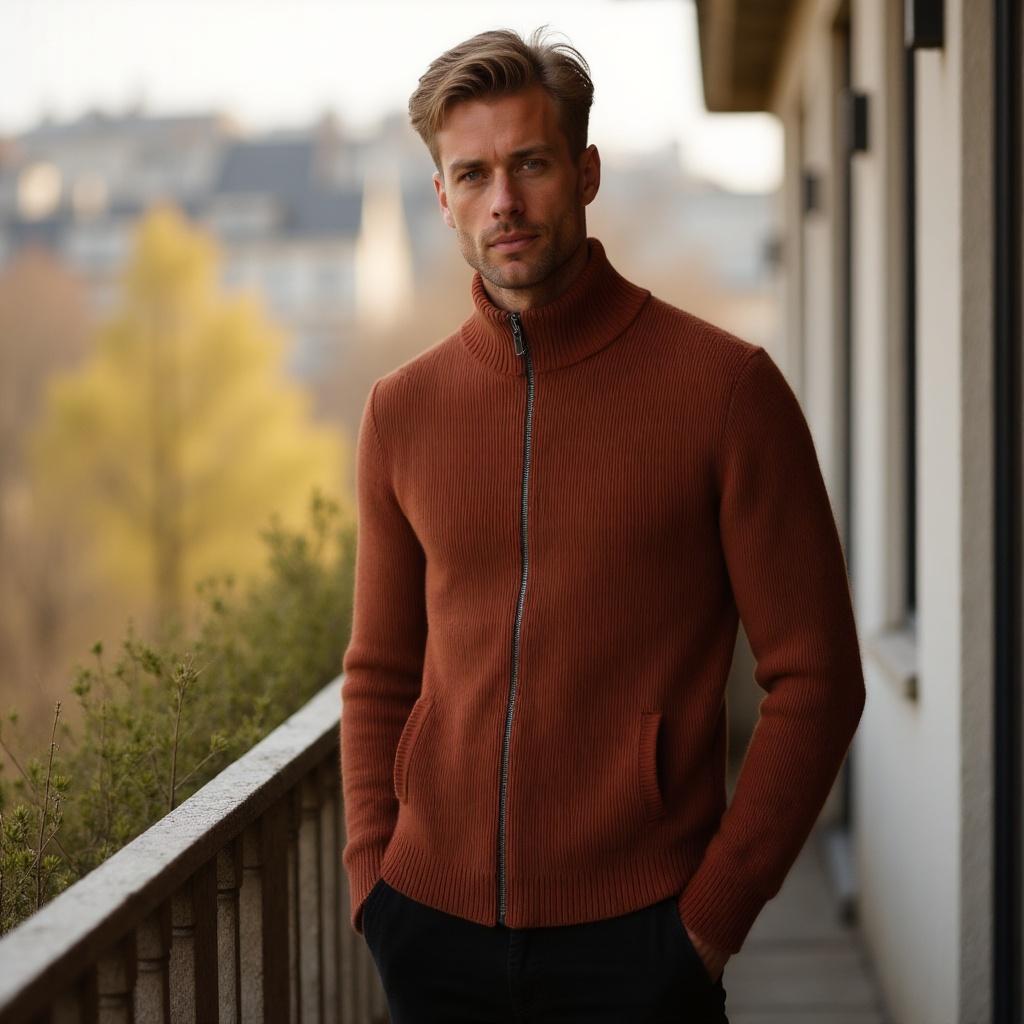 Castellan Merino Wool Zip Sweater